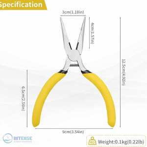 Juego de 2 Pinzas de Acero Inoxidable con Punta Fina, Pinzas Pequeñas para Joyería, Cortador Lateral para Fabricación de Joyas, Reparación de Electrónica, Manualidades - Product Image 5