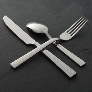 Juego de cubertería portátil de acero inoxidable con mango grueso, Set de cubertería con palillos y cucharas - Product Image 1