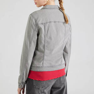 Women's Vintage Washed Denim Jacket Casual Long Sleeves Button up Jeans Coat Stylish Outerwear Jacket For Women - Product Image 2