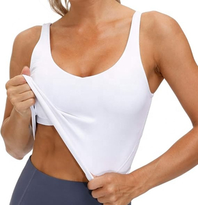 Conjunto de sujetador deportivo de yoga sexy para mujer al por mayor, de alta calidad, personalizado, transpirable frontalmente, ecológico, de elastano/poliéster, sin aros, con soporte. - Product Image 5