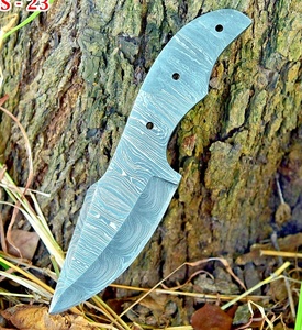 Couteau de survie et de chasse à lame fixe de 8 pouces, en acier Damas de qualité industrielle, fabrication artisanale Pasha Enterprises, pointe tombante, manche intégral, garantie 3 ans - Product Image 1