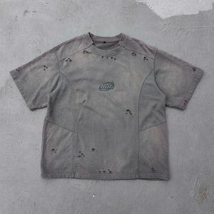 เสื้อยืดโอเวอร์ไซส์สไตล์วินเทจสำหรับผู้ชาย ผ้าคอตตอนหนานุ่ม ล้างสีแบบแอซิดวอช  สตรีทแวร์  รับผลิตแบบ OEM ODM - Product Image 1