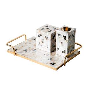 Juego de Mubkhar de Nácar Árabe al por Mayor, el Más Vendido, con Bandeja de Nácar, Asas, Quemador y Caja, Fabricado en Vietnam - Product Image 1