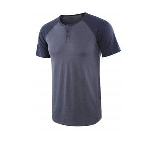 Camiseta de Algodón para Hombre, Cuello Redondo, con Botones, de Secado Rápido, Transpirable, Tejida, Diseño Casual y Simple, Talla para Hombre, Personalizable OEM - Product Image 2