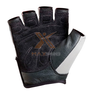 Guantes de Gimnasio de Cuero de Alta Calidad con Logotipo Personalizado, Medios Dedos, Antideslizantes, Cómodos, Unisex, en Stock - Product Image 4