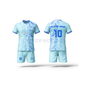 Uniforme de Fútbol Personalizado, Camiseta y Pantalones Cortos, 140 GSM, Poliéster Ligero y Transpirable, Ropa Deportiva para Equipos de Fútbol, Fabricante OEM - Product Image 2