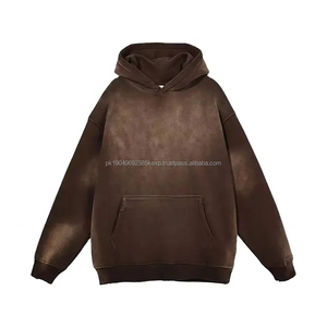 Sudadera con capucha personalizada para hombre, venta al por mayor, sudadera lavada con ácido de alta calidad con estampado de logotipo personalizado bordado de gran tamaño - Product Image 4