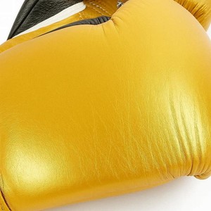 Derniers modèles de gants de boxe professionnels or et noir, fabriqués en cuir de vachette 100% original, avec lacets, pour créer votre propre marque. - Product Image 4