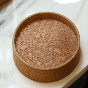 Plateaux de service ronds en liège avec motif géométrique pour table à manger – Plateaux décoratifs en liège - Product Image 4
