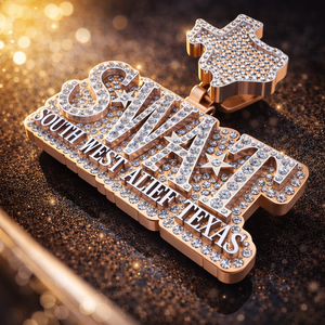 Collar con colgante de letra inicial personalizada estilo hip hop para hombre, con diamantes cultivados en laboratorio, chapado en rodio sobre plata 925, ideal para fiestas. - Product Image 4