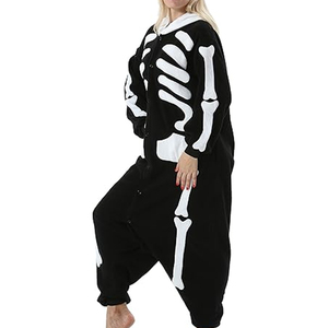 Latest Design Solid Pattern <b>Womens</b> Knitted Fleece Onesie Plus Size Footed Breathable <b>Thermal</b> 100% Cotton Hooded High Quality - Product Image 5