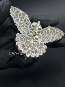 Pendentif Hip Hop inspiré des animaux et des oiseaux, orné de diamants Moissanite, pendentif hibou plaqué or 18 carats, breloque hibou pour homme - Vente Flash - Product Image 5
