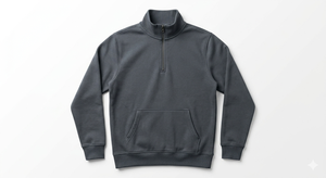 Sweat-shirt Homme à Col Zippé 100% Coton Respirant Couleur Unie Basique en Mélange de Coton pour Usage Extérieur – Vente en Gros - Product Image 5