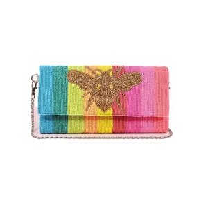 Cartera de mano de moda hecha a mano con cuentas de semillas de algodón, diseño de bordado elegante, bolso de mano de bordado premium para boda - Product Image 1
