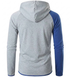 Sweat-shirts à capuche décontractés en coton/polyester, coupe classique, fermeture éclair imperméable, sweat-shirt à capuche pour homme - Product Image 3