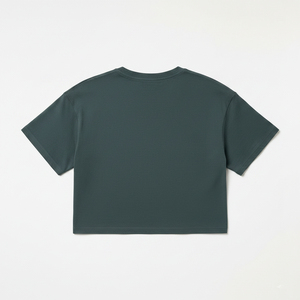 Women Fashion <b>Crop</b> T Shirt Short Sleeve Boxy Cotton Oversized Streetwear T Shirt Casual Summer Wholesale Custom Logo OEM Bulk - Product Image 4