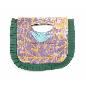 Sac à bandoulière et pochette Kantha pour femme, style bohème indien, fait main, léger, grand format, pour voyage et usage quotidien - Product Image 6