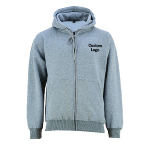 เสื้อฮู้ดซิปเต็มตัว ผ้าฟลีซคอตตอน 100% ทรงโอเวอร์ไซส์ ใส่ได้ทั้งชายหญิง มีกระเป๋า พิมพ์ลายด้วยเทคนิค Heat-Transfer รับทำโลโก้ตามสั่ง บริการ OEM สำหรับฤดูหนาว - Product Image 4