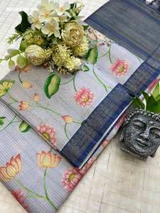 Collection de Sarees et Blouses en Soie Tussar avec Impression Numérique, Design Traditionnel Indien, Dernières Tendances, Vêtements de Fête pour Femmes - Product Image 5