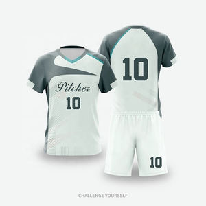 ชุดวอลเลย์บอลชายสั่งทำขายส่ง แบบทันสมัย สีดำขาว แขนสั้น พร้อมกางเกงขาสั้น หมายเลขสั่งทำได้ - Product Image 3