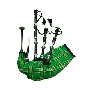 Wholesale Custom Made Scottish highland Band Pipe Band For sale Parade Musical Instruments For sale March Green Bagpipes