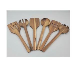ชุดช้อนไม้พายไม้อะคาเซีย5ชิ้นสำหรับทำอาหารงานปาร์ตี้เครื่องครัวบ้านโรงแรมร้านอาหาร - Product Image 2