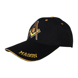 Gorra de Béisbol Masónica para Hombre, Parte Delantera de Espuma Estructurada, Perfil Alto, Emblema Masónico de Compás Cuadrado, Estilo Retro, Correa Ajustable - Product Image 5