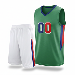 Sports Wear Basketball Uniform Anti Bacterial Breathable Quick Dry Fabric Plus Size Comfortable Fit Unisex Basketball Uniform - Product Image 1