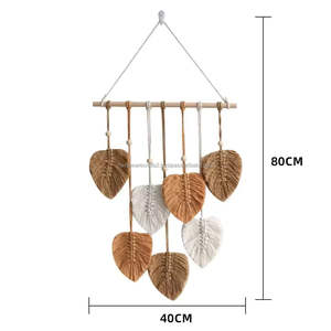 Moderna Decoración de Pared de Macramé Grande, Tapiz Boho de Algodón Hecho a Mano para Sala de Estar, Dormitorio, Apartamento, Decoración del Hogar - Product Image 6