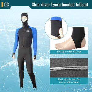 Traje de neopreno AROPEC para hombre con protección UV, protector solar, traje de surf, personalizado OEM ODM, manga larga, para buceo, natación y snorkel. - Product Image 4