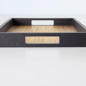Plateau de service carré en bois poli, compatible lave-vaisselle, motif uni, cadeau d'affaires TAQI CRAFT INTERNATIONAL Utter Pradesh - Product Image 2