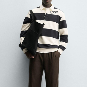Polo à manches longues sur mesure en mélange coton/polyester, coupe ajustée pour homme - Product Image 1