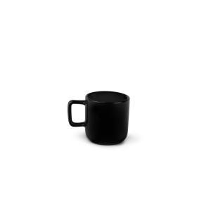 Set di 6 Tazze da Caffè in Gres Nordico Excelsa 7 Cl Finitura Nera Opaca - Product Image 1