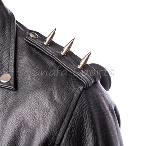 Full Sleeve Solid Pattern Press Button Cuffs 2026 Best Sheepskin <b>Leather</b> <b>Jacket</b> Trendy Stylish Zip Up Real <b>Leather</b> <b>Jacket</b> - Product Image 5
