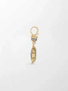 14k <b>Gold</b> Round Lab Grown Diamond <b>Pendant</b> Pave Blackened Bezel Set Minimalist Removable Charm Everyday Wear 10k 18k Real <b>Gold</b> - Product Image 5