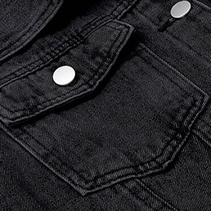 Chaqueta Vaquera Moderna con Logotipo Personalizado en la Parte Delantera, Chaqueta Casual para Hombre con Capucha, 100% Algodón de Alta Calidad, Precios Razonables - Product Image 2