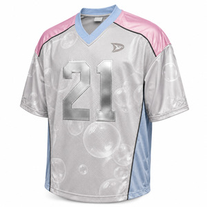 Camiseta de Fútbol Sublimada Personalizada, Cuello en V, Manga Corta, Malla Transpirable, Unisex, Adulto, Impresión del Número 21, Ropa Deportiva para Equipos, Todas las Temporadas - Product Image 4