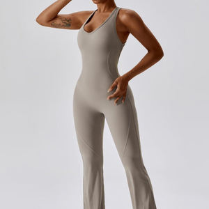 Monos sin mangas para mujer 2026, ligeros, de nailon y elastano, para yoga, con efecto fruncido, ideales para entrenar. - Product Image 3