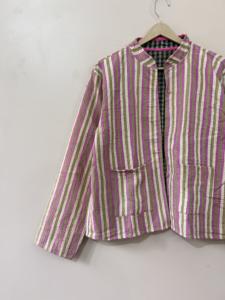 Chaqueta Kantha Hecha a Mano, Estilo Vintage, Camisa de Algodón Cosida a Mano, Estilo Boho - Product Image 3