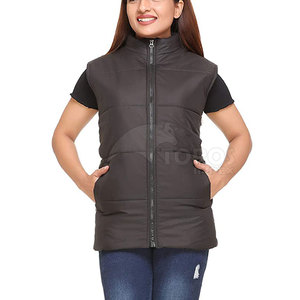 Chaleco de Mujer al por Mayor con Logotipo Personalizado, Hecho de Poliéster, Impermeable, para Uso en Exteriores, con Cuello Alto - Product Image 2