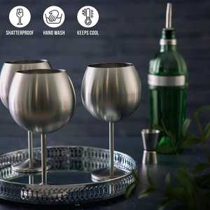 Gobelet à vin incassable personnalisé en acier inoxydable 350 ml, design moderne et durable, vente en gros, fournitures de bar - Product Image 4
