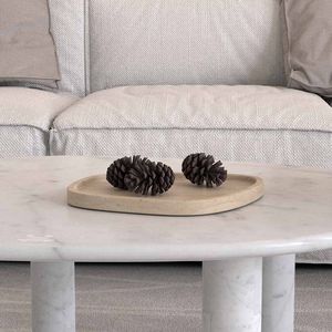 Bandeja de lujo larga de mármol lavento, bandeja de servir de piedra, bandeja decorativa para mesa de centro, decoración premium para el hogar, superventas, media luna - Product Image 4