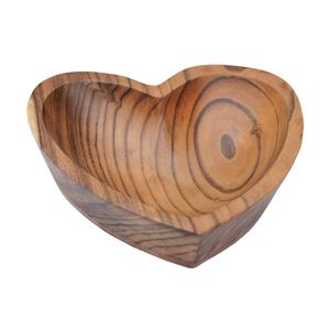 Handmade Wooden <b>Heart</b>-<b>Shaped</b> Candle <b>Bowl</b> Customized Size with Unique Finish & Polish Technique for Home Decor - Product Image 1
