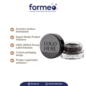 Eyeliner crème personnalisé pour votre marque, longue tenue, waterproof, couleurs noires, soluble dans l'eau, maquillage pour les yeux halal - Product Image 3