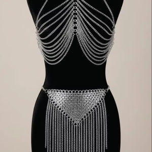 Disfraz de Malla de Acero Medieval con Túnica Estilo Cruzado para Halloween - Product Image 1