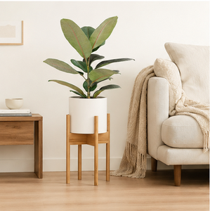 Modern Wooden Plant Stand Eco-Friendly Wooden Flower <b>Pot</b> <b>Holder</b> for Indoor Living Room and Outdoor Garden Decor Display Rack - Product Image 2