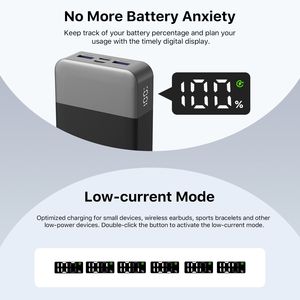 พาวเวอร์แบงค์ 45W ชาร์จเร็ว 20000mAh สำหรับแล็ปท็อป อุปกรณ์จำเป็นสำหรับการเดินทาง พร้อมพอร์ต USB-C Input & Output - Product Image 5