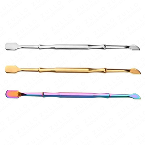 Empujador de Cutículas Profesional de Acero Inoxidable de Doble Punta para Manicura, Pedicura, Salón y Cuidado de Uñas en Casa, Herramienta Raspadora de Uñas - Product Image 2