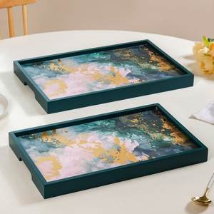 Best Selling Modern Handmade Resin Tray Home Decor Organizer for <b>Vanity</b> <b>Desk</b> Tabletop Available at Excellent Price - Product Image 1