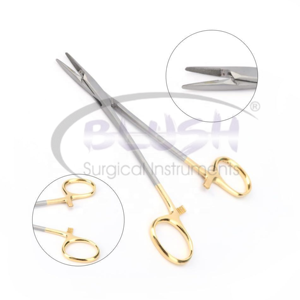 Ametrine Surgical Gold Manual Dental Orthodontic Forcep Needle Holder Pliers Mosquito Tweezer CE Certified By <b>Blush</b> Surgical - Product Image 2